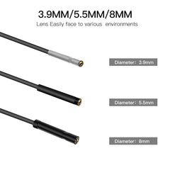 Factory Automotive Tests Digital Industrial Equipment Borescope Camera with Light Endoscope Pipe Inspection Borescope Camera