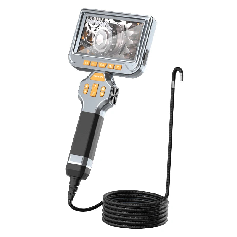 Articulating Borescope, 6mm HD 5" IPS 180 Degree Rotation Borescope Video Inspection Camera for Aircraft Mechanical Borescope
