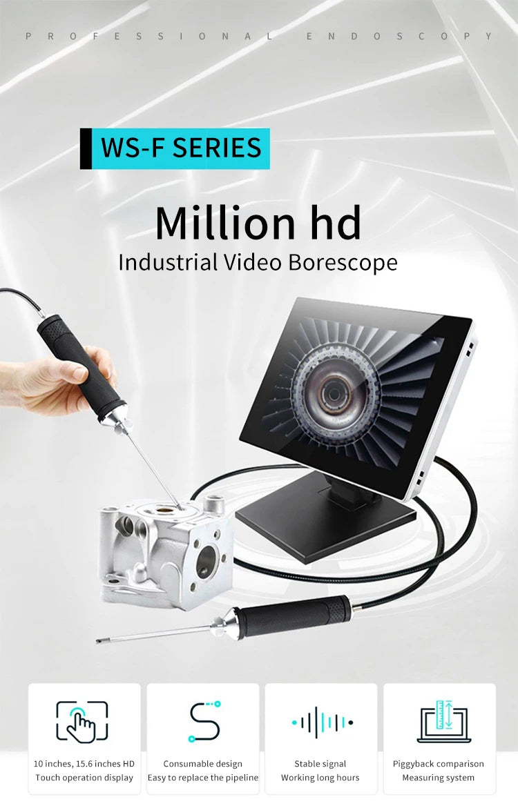 6mm 3.9mm 2.8mm 2.4mm 2.2mm 2.0mm 1.2mm Hd Camera Industrial Endoscope Videoscope for Engine Inspection Au