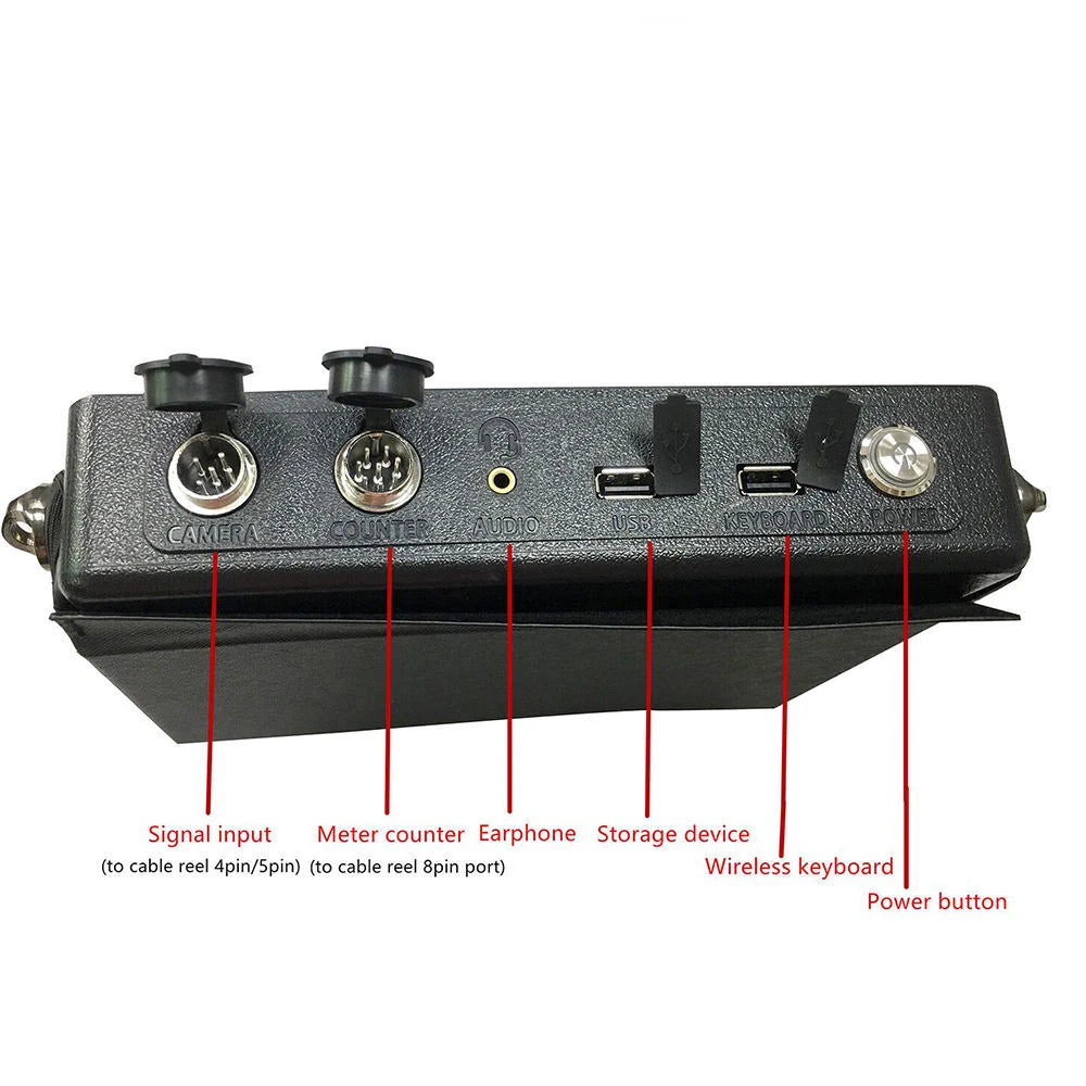 60m to 150m 1080p Sewerage Pipe Inspection Camera 50mm Pan-Tilt Rotating Waterproof Endoscope Cameras 10 Inch AHD Screen