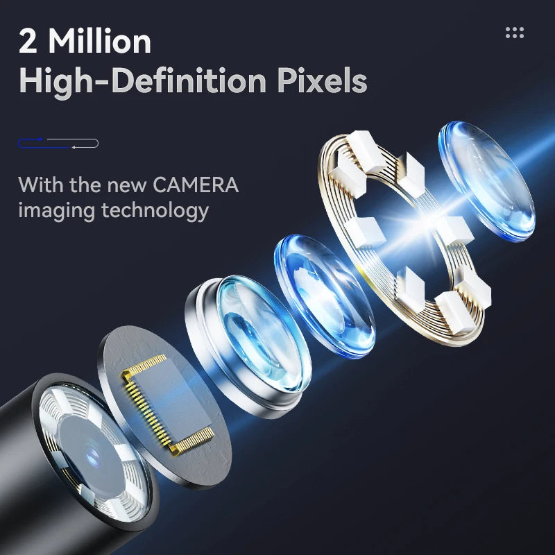 1080P Industrial Endoscope Camera 360 Degree Rotating Borescope for Automotive Pipeline Inspection