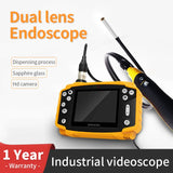 Inspection Borescope HB8D 3.7mm 1M/6M 3.5" LCD Dual Lens Borescope Pipe Inspection Pipe Camera DVR Vehicle Inspection Pip