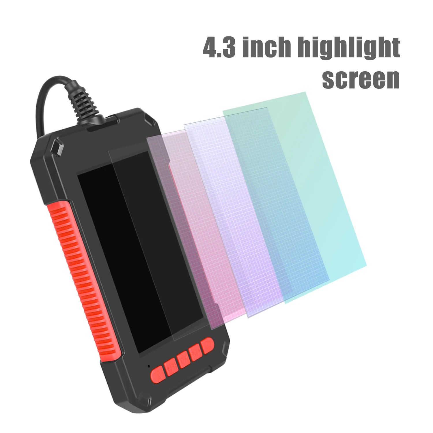 Industrial Endoscope Camera 4.3" IPS Screen 3.9mm Single Dual Lens Pipe Car Inspection Borescope Endoscope Inspection Camera