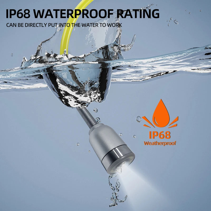 HD Waterproof Inspection CCTV Camera 24 Highlighted White Light LEDs Self-balancing 25mm Drain Sewer Pipe Inspection Camera