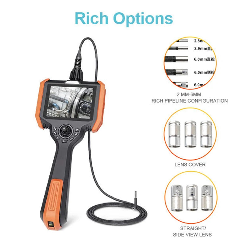 1.2mm Camera 360 Degree Borescope Camera with Light Videoscope  Inspection Rotating   Digital  Camera Joystick Autofocus