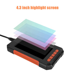 Car Inspection Industrial Endoscope Camera 4.3" IPS Screen 8.8mm Single Lens Car Inspection Borescope IP68 Waterproof