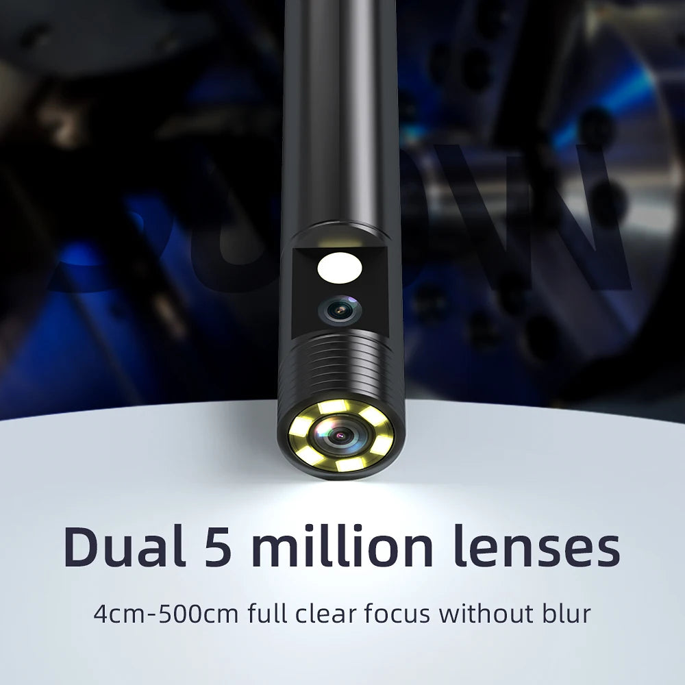 Handheld Wifi  Industrial 5.5mm Endoscope Camera  Ip67 Waterproof Wifi Borescope Inspection Camera hd Video Daul Lens Endoscopic