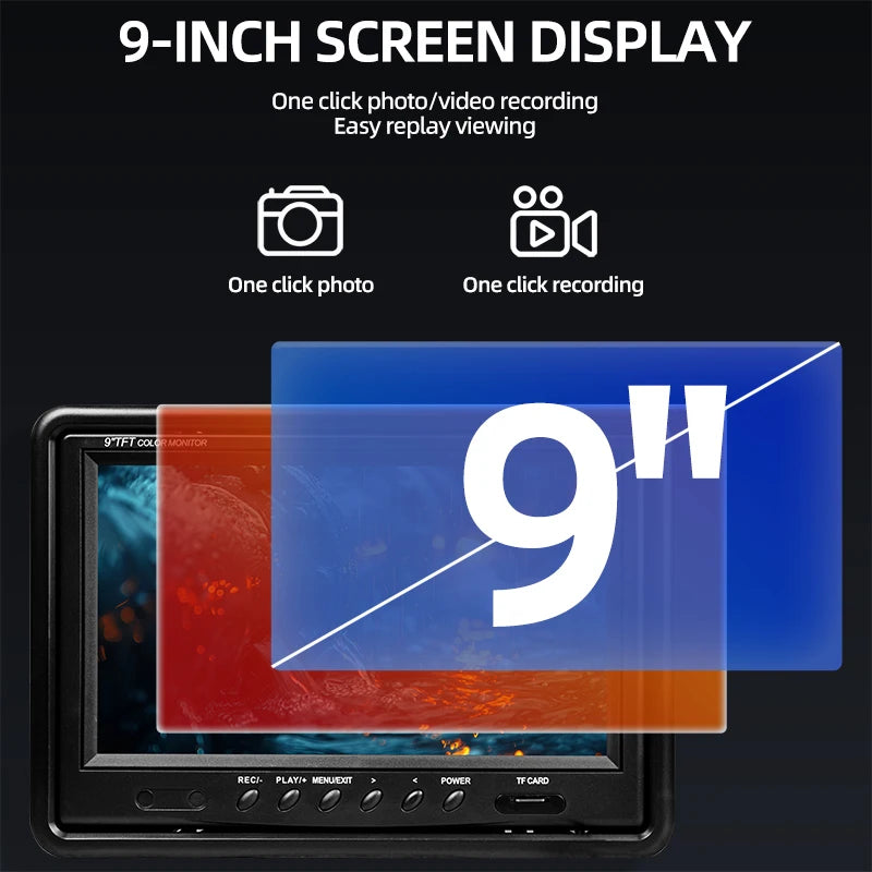 20M-50M 9inch23mm HD Camera IP68 Waterproof Industrial Endoscope 7mm Pipe and Cable 9 Inch Drain Sewer Pipe Inspection Camera